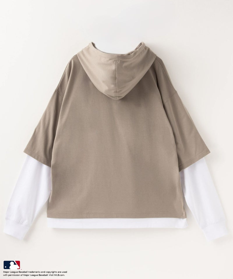 MLB  フェイクレイヤードTシャツパーカー メンズ商品画像-9