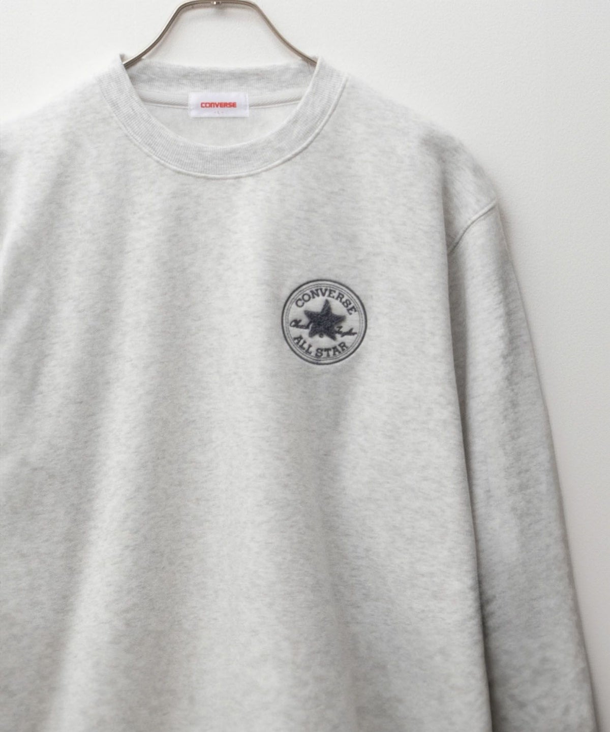 CONVERSE ワンポイントサガラ刺繍クルートレーナー メンズ