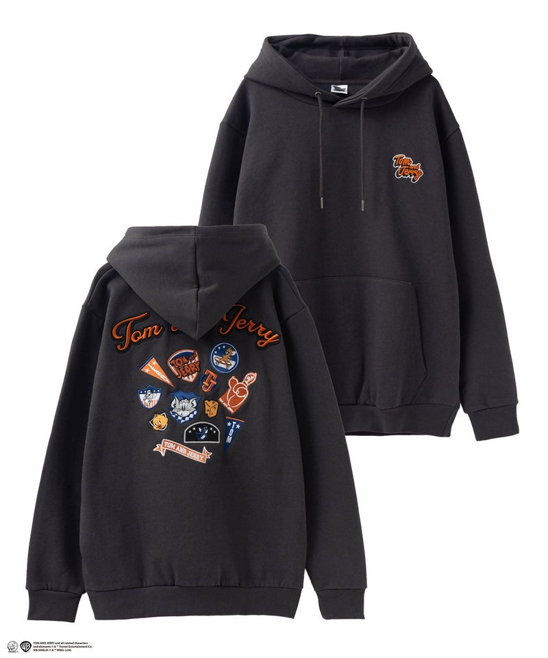 Tom and Jerry バックワッペン刺繍パーカー メンズ商品画像-2