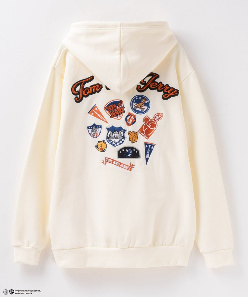 Tom and Jerry バックワッペン刺繍パーカー メンズ商品画像-4