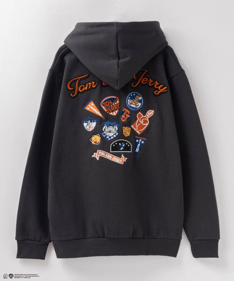 Tom and Jerry バックワッペン刺繍パーカー メンズ商品画像-6