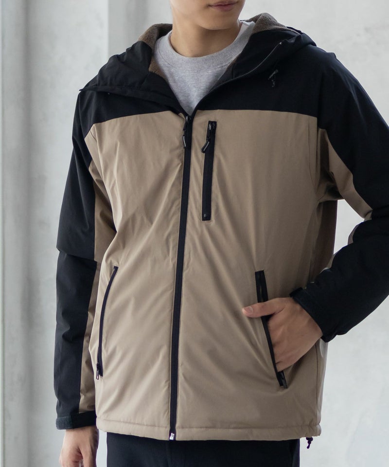 NAVY シャットアウター SOLOTEX(R)使用 裏シャギーフードジャケット メンズ商品画像-3