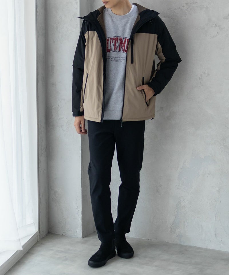 NAVY  シャットアウター SOLOTEX(R)使用 裏シャギーフードジャケット メンズ商品画像-4