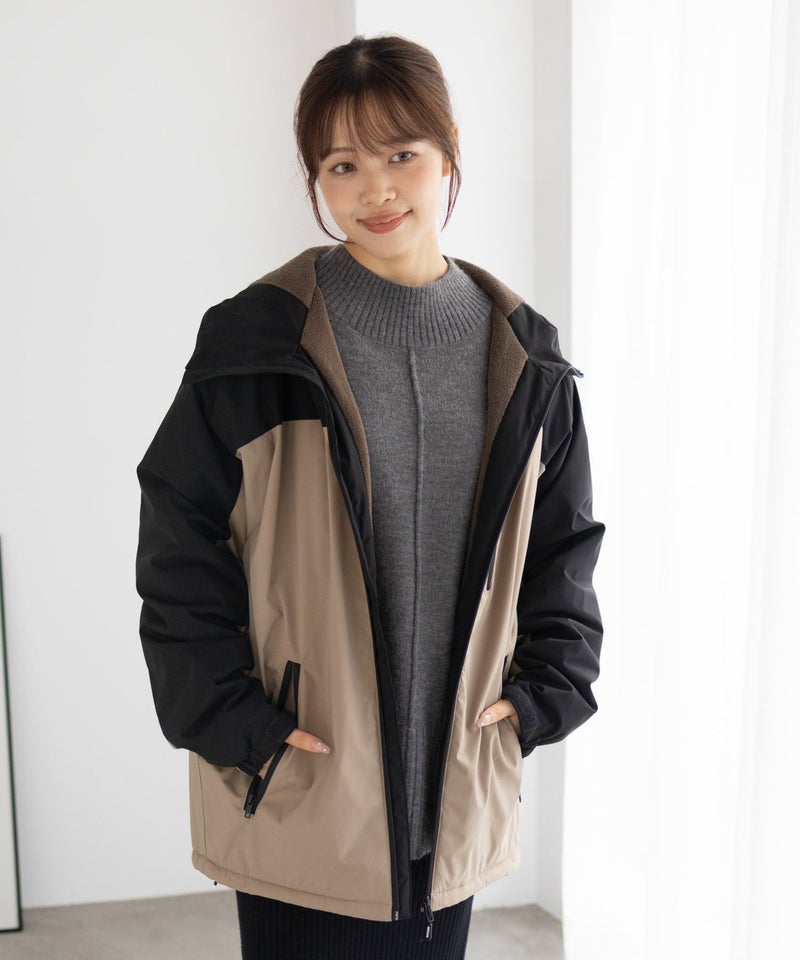 NAVY  シャットアウター SOLOTEX(R)使用 裏シャギーフードジャケット メンズ商品画像-10