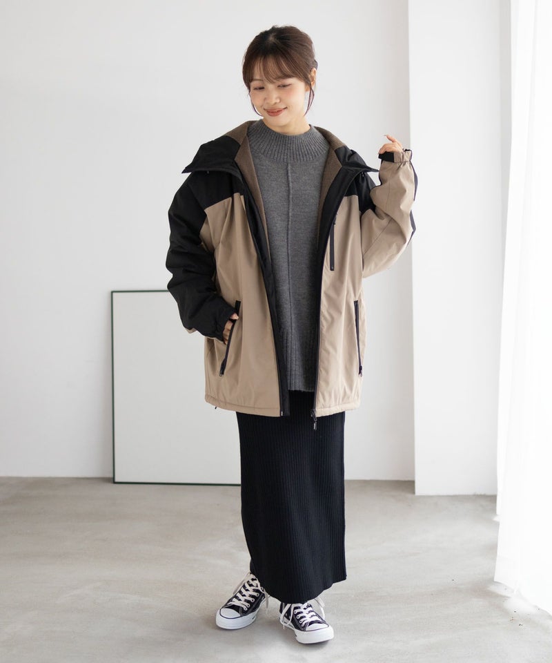 NAVY シャットアウター SOLOTEX(R)使用 裏シャギーフードジャケット メンズ商品画像-13