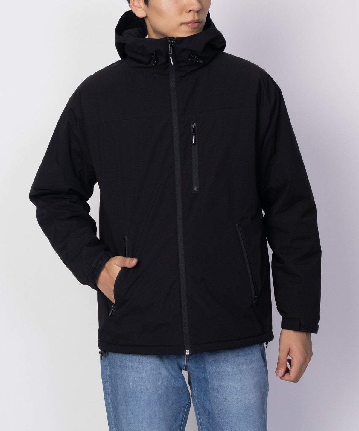 NAVY シャットアウター SOLOTEX(R)使用 裏シャギーフードジャケット メンズ