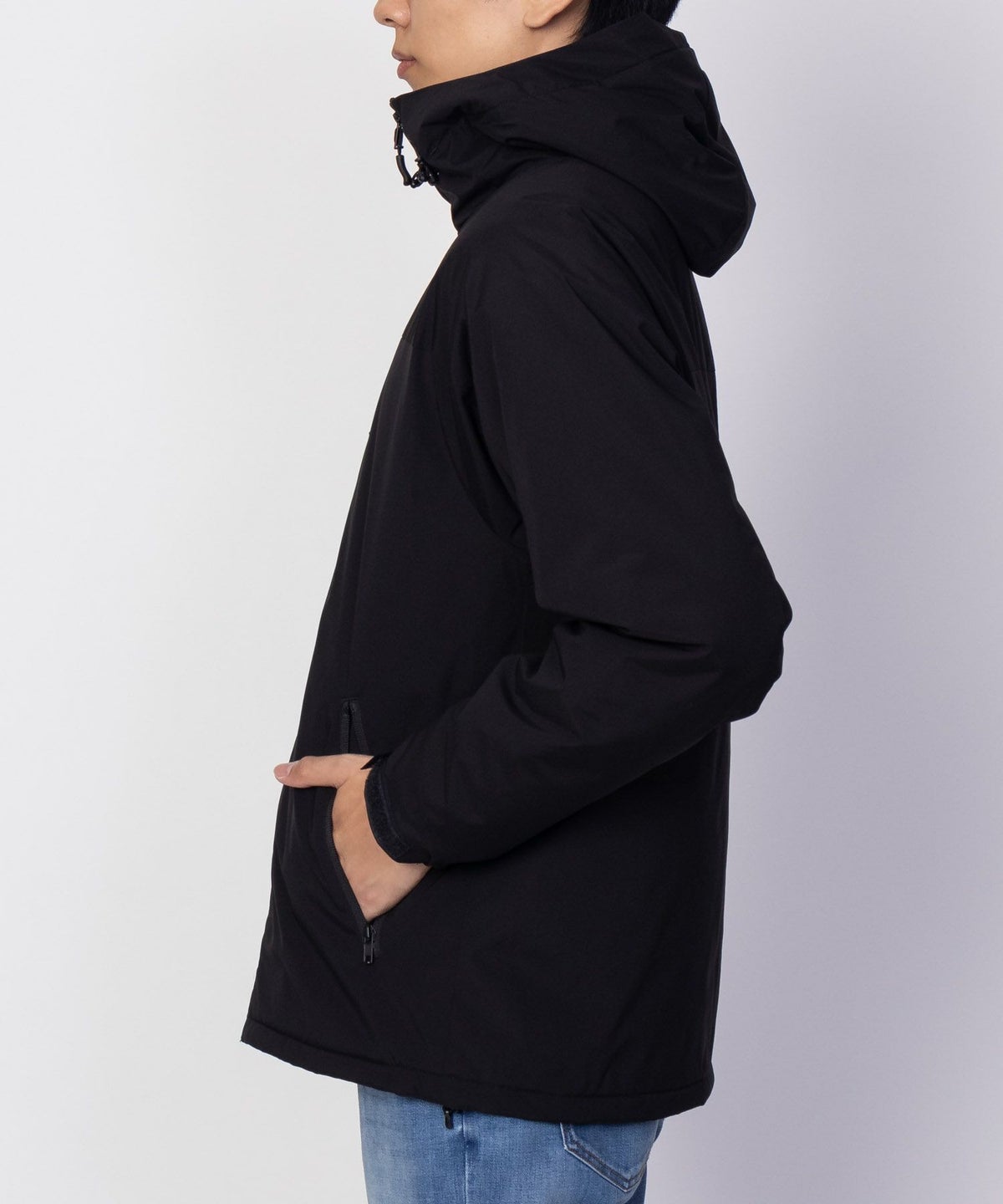 NAVY シャットアウター SOLOTEX(R)使用 裏シャギーフードジャケット メンズ