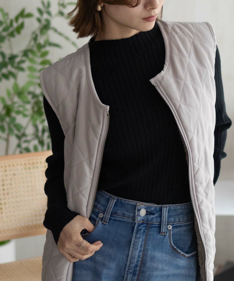 [期間限定価格]Howdy Marie  ボアタフタリバーシブルベスト レディース商品画像-4