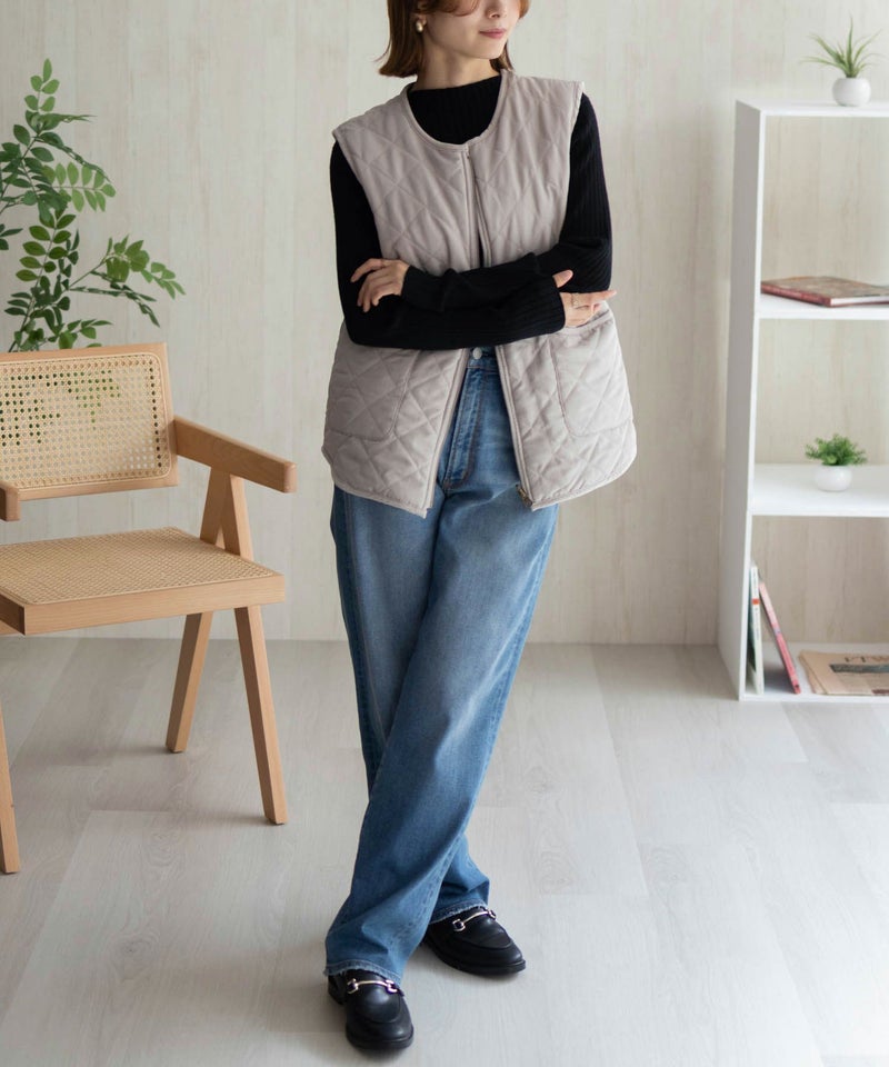 [期間限定価格]Howdy Marie  ボアタフタリバーシブルベスト レディース商品画像-9