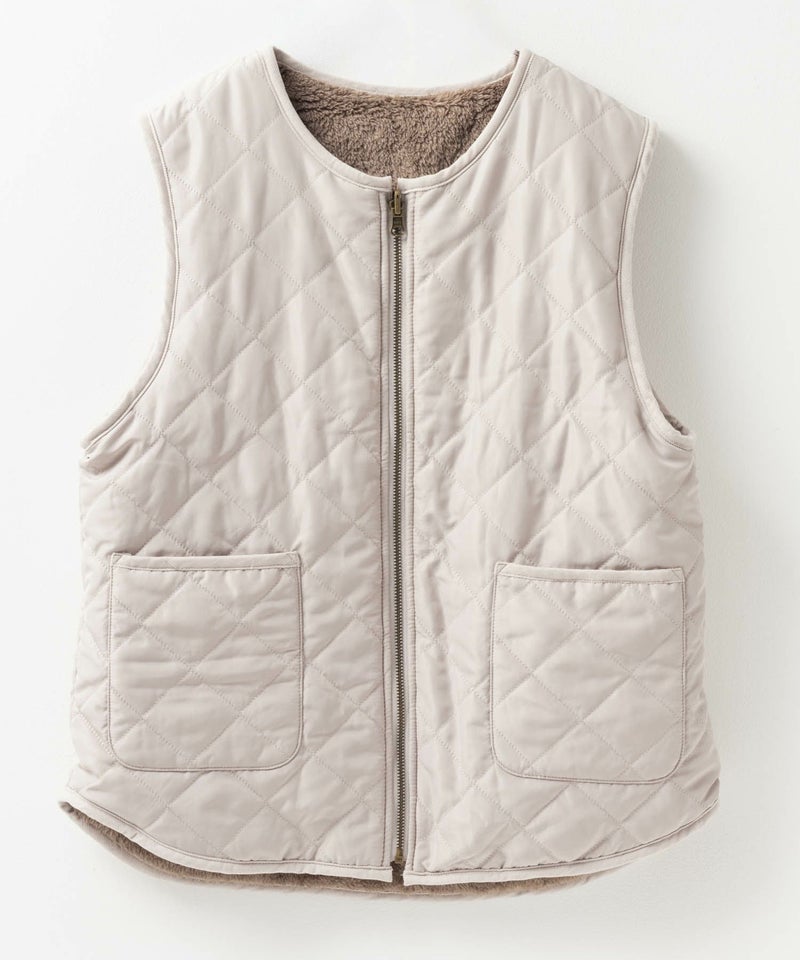 [期間限定価格]Howdy Marie  ボアタフタリバーシブルベスト レディース商品画像-15