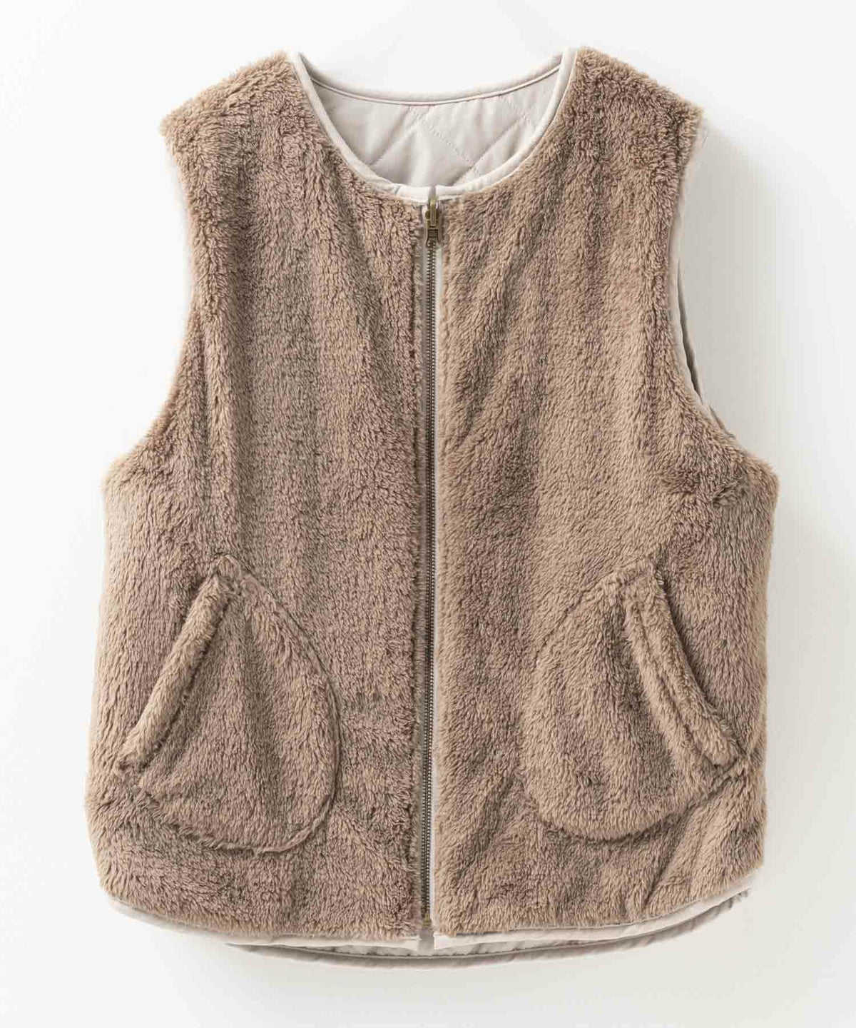 Howdy Marie ボアタフタリバーシブルベスト レディース