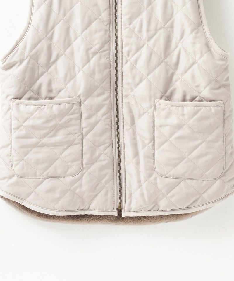 Howdy Marie ボアタフタリバーシブルベスト レディース商品画像-21