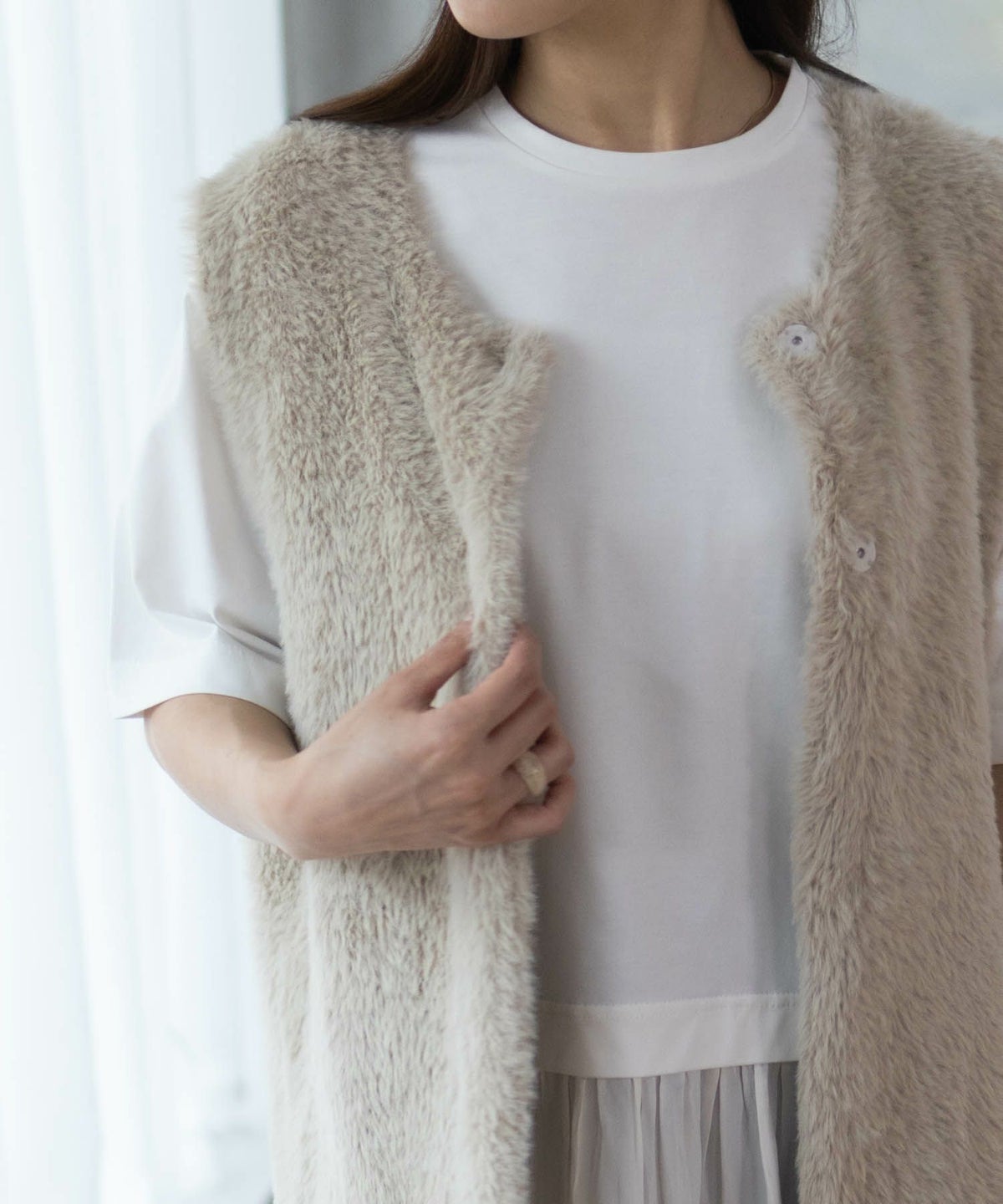 HusHusH ファーロングベスト レディース