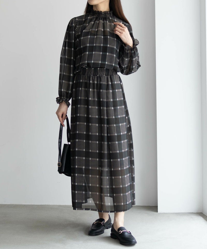 HusHusH チェックプリントブラウス レディース商品画像-3