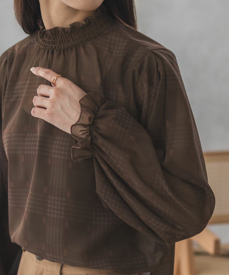 HusHusH  チェックプリントブラウス レディース商品画像-11