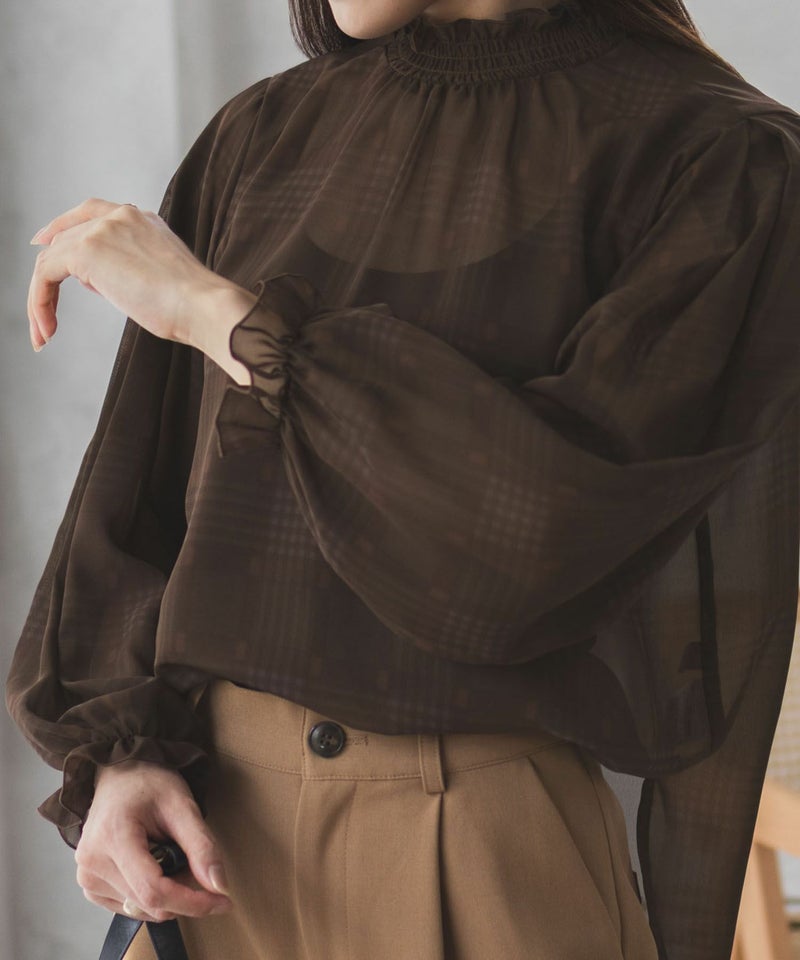 HusHusH  チェックプリントブラウス レディース商品画像-12