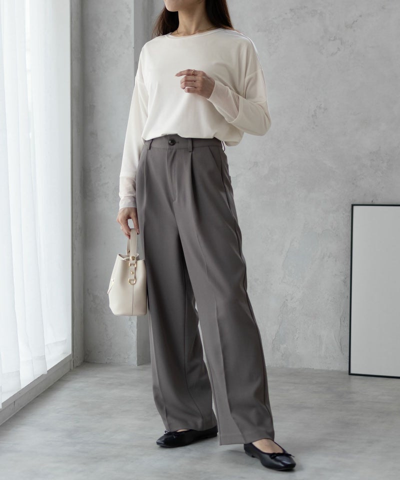 HusHusH 袖チュール長袖Tシャツ レディース メール便 対応商品商品画像-6