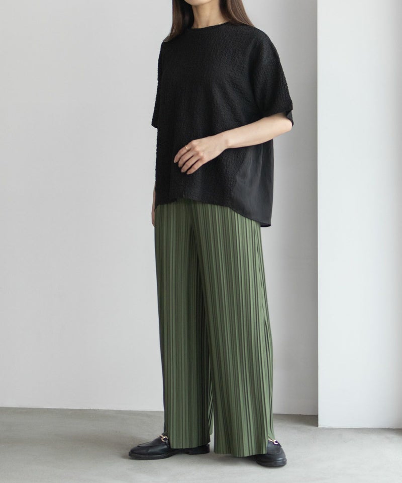 [期間限定価格]HusHusH  切替5分袖Tシャツ レディース メール便 対応商品商品画像-3