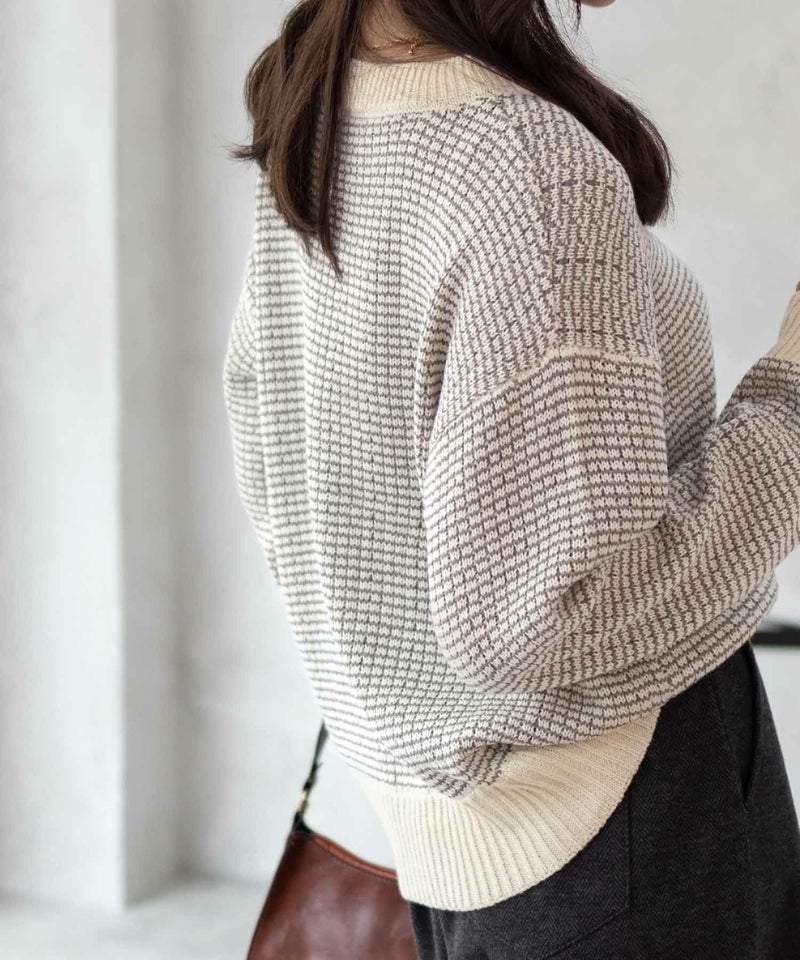 [期間限定knit]Howdy Marie  バーズアイ柄プルオーバー レディース商品画像-8