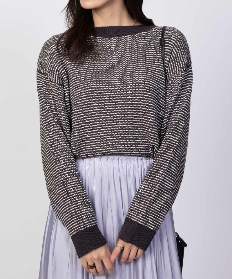 [期間限定knit]Howdy Marie  バーズアイ柄プルオーバー レディース商品画像-9