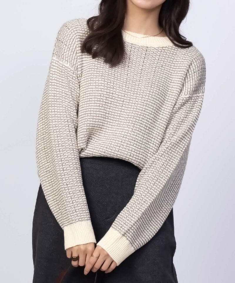 [期間限定knit]Howdy Marie  バーズアイ柄プルオーバー レディース商品画像-10