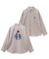 RED CAP GIRL ルーズサイズバック刺繍長袖シャツ メンズ