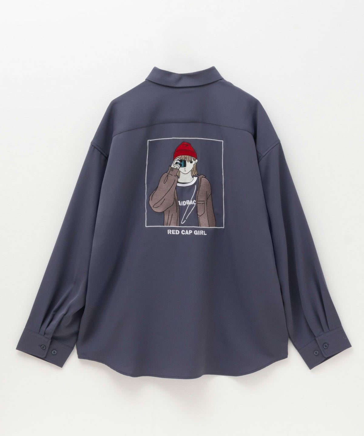 RED CAP GIRL ルーズサイズバック刺繍長袖シャツ メンズ