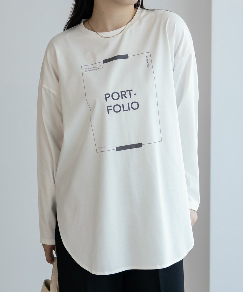 HusHusH  裾ラウンドプリントロンT レディース メール便 対応商品商品画像-1