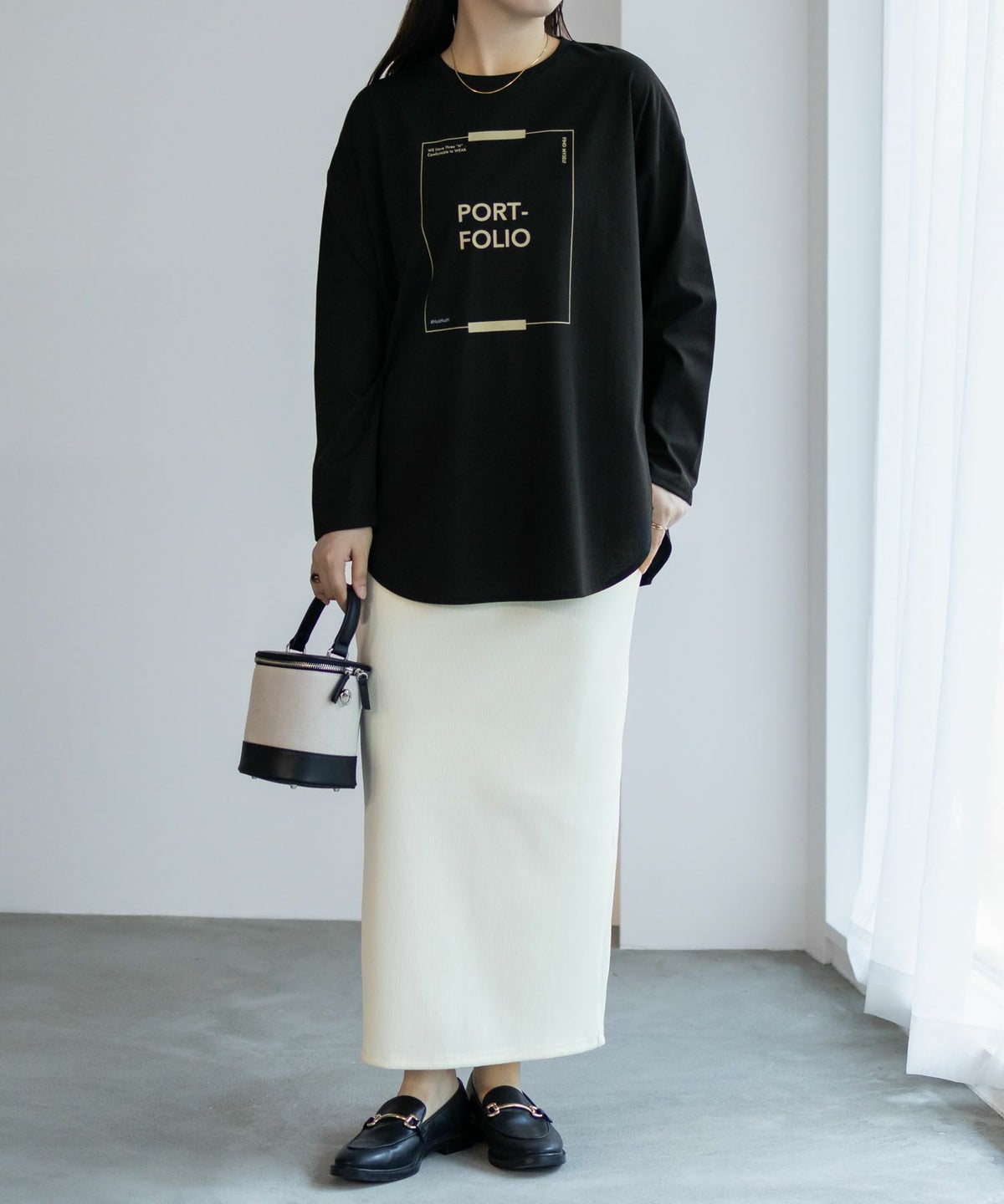 HusHusH 裾ラウンドプリントロンT レディース ネコポス 対応商品