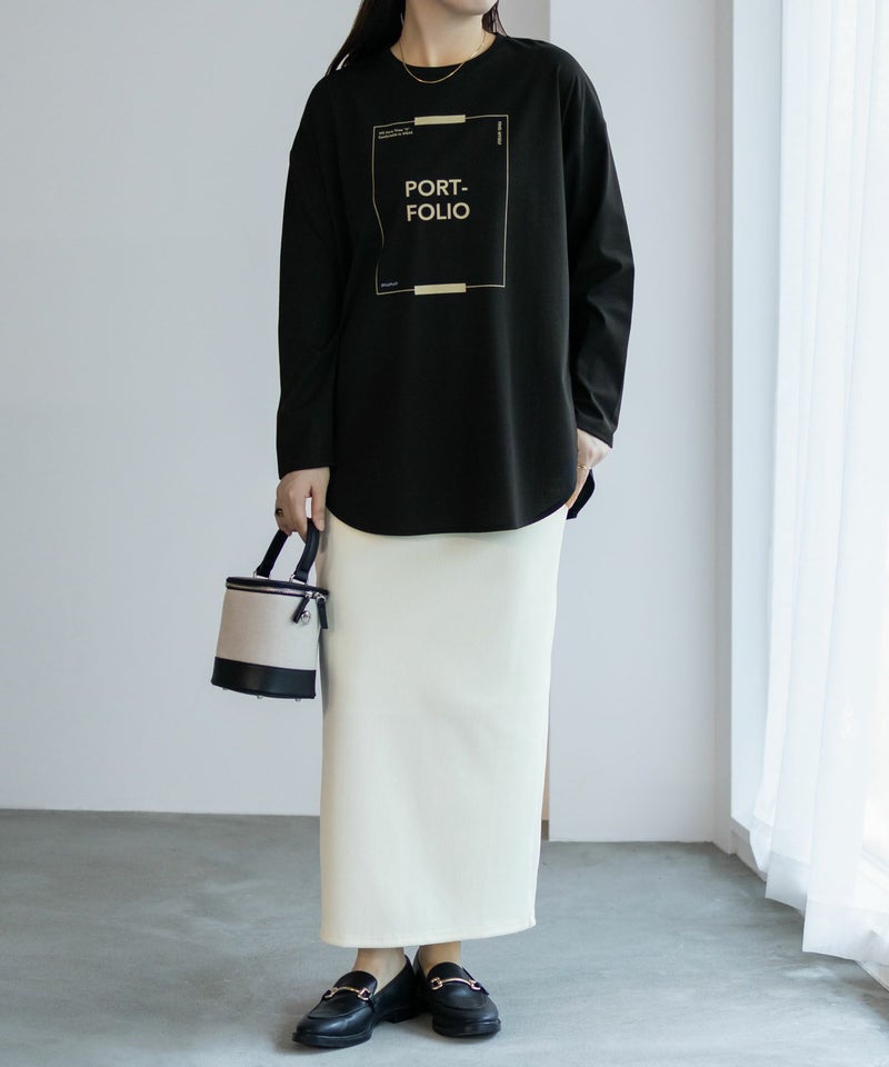 HusHusH 裾ラウンドプリントロンT レディース メール便 対応商品商品画像-6