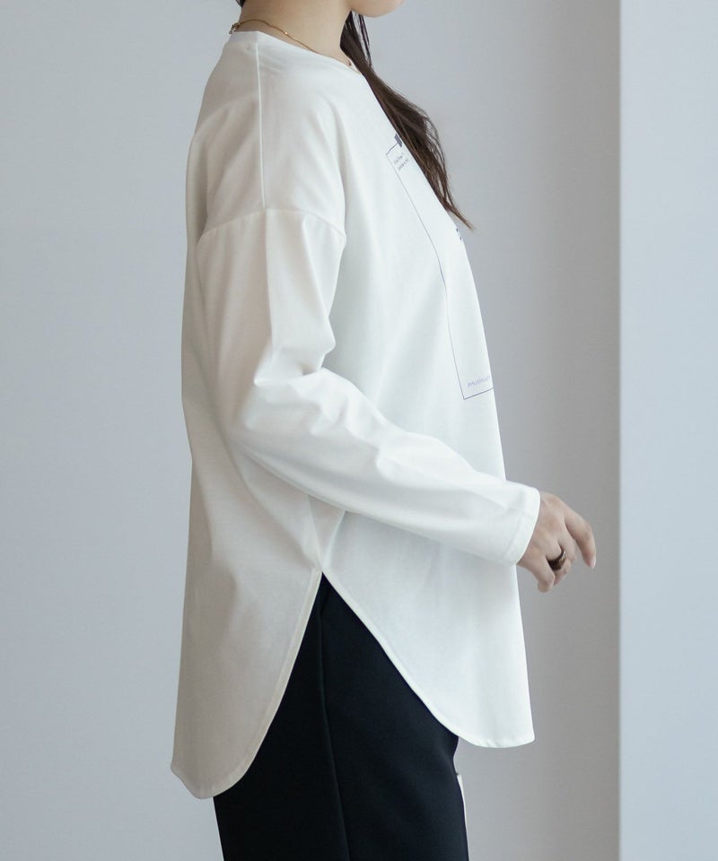 HusHusH  裾ラウンドプリントロンT レディース メール便 対応商品商品画像-7