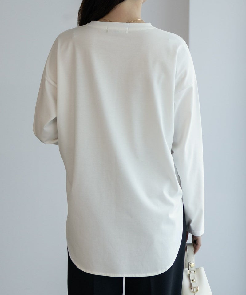 HusHusH 裾ラウンドプリントロンT レディース メール便 対応商品商品画像-8