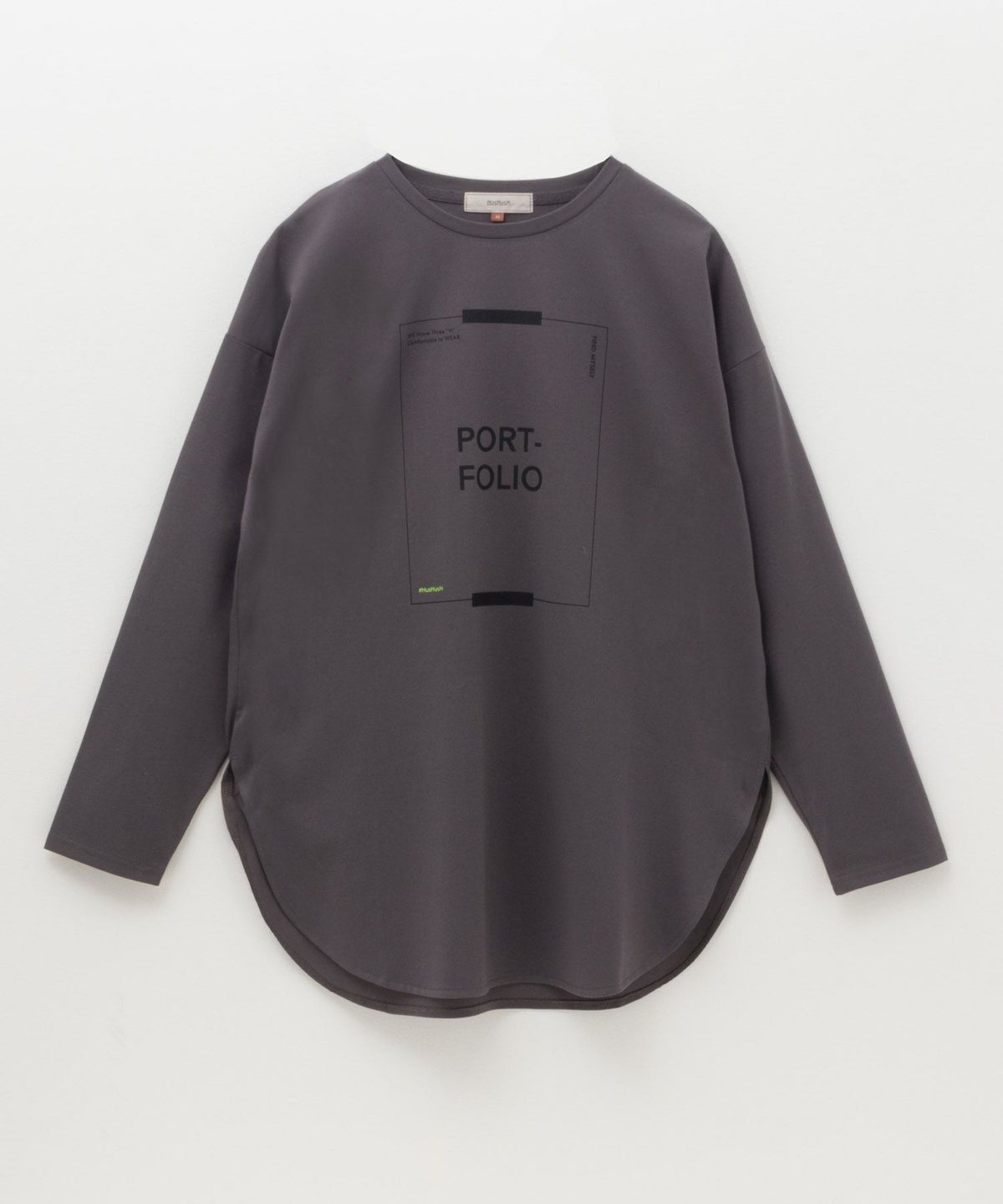 HusHusH 裾ラウンドプリントロンT レディース ネコポス 対応商品