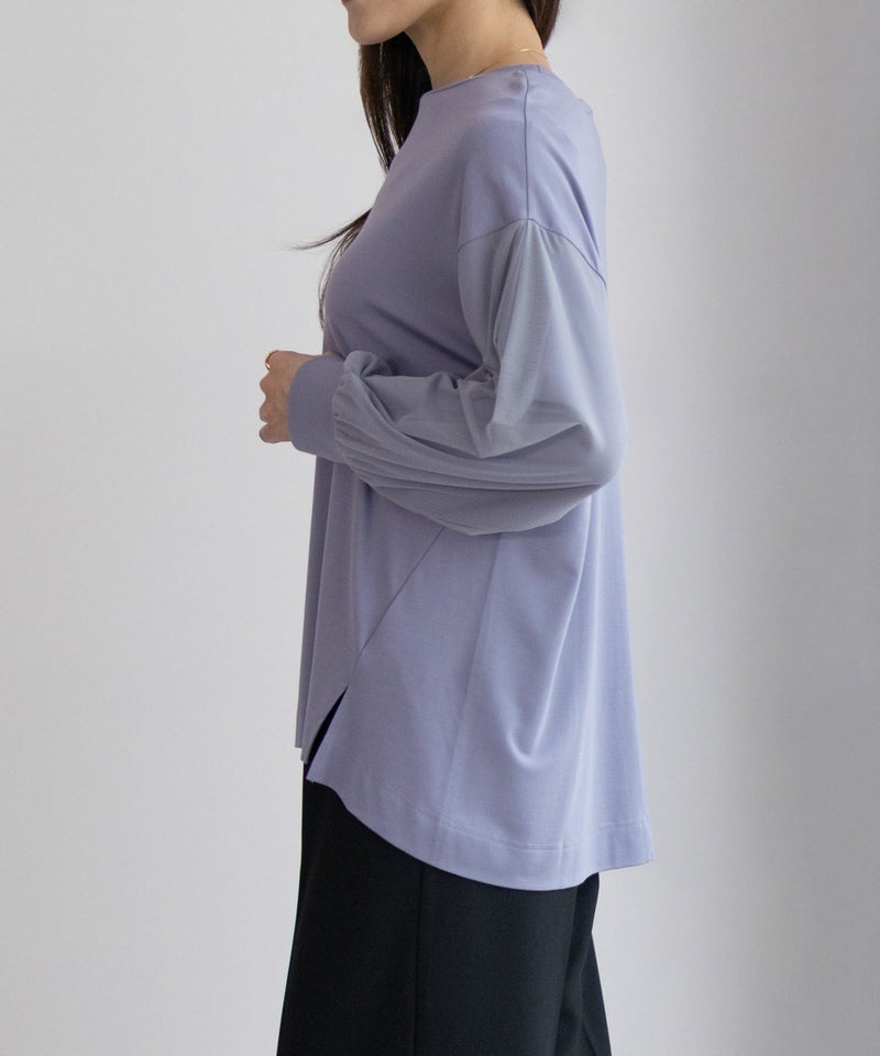 HusHusH  ポンチ素材 袖チュールプルオーバー レディース メール便 対応商品商品画像-7