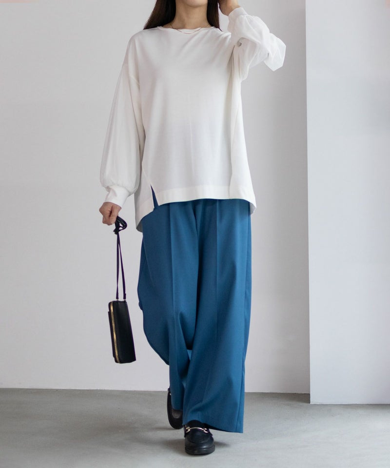 HusHusH ポンチ素材 袖チュールプルオーバー レディース メール便 対応商品商品画像-17