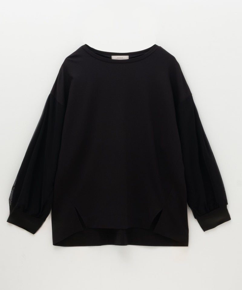 HusHusH ポンチ素材 袖チュールプルオーバー レディース メール便 対応商品商品画像-20