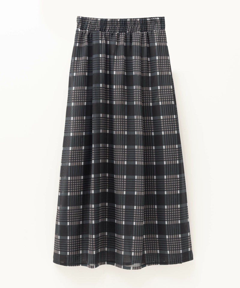 HusHusH  チェックプリントシフォンスカート レディース商品画像-14