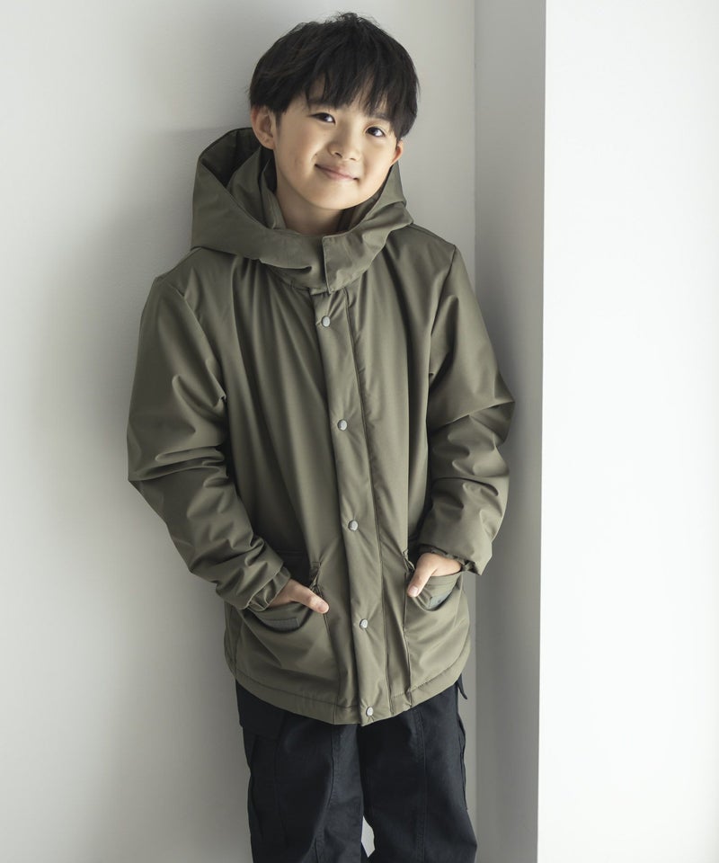 NAVY シャットアウター シームレス中綿フードブルゾン キッズ商品画像-1