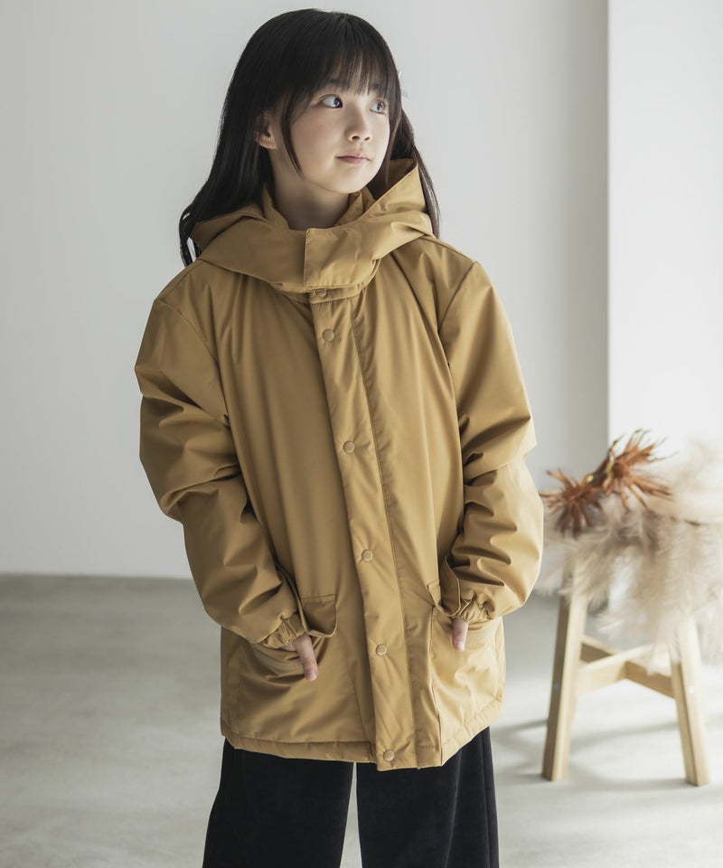 NAVY シャットアウター シームレス中綿フードブルゾン キッズ商品画像-2