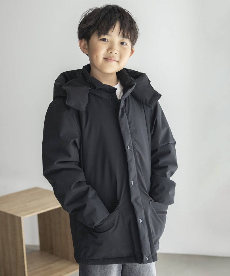 NAVY  シャットアウター シームレス中綿フードブルゾン キッズ商品画像-3