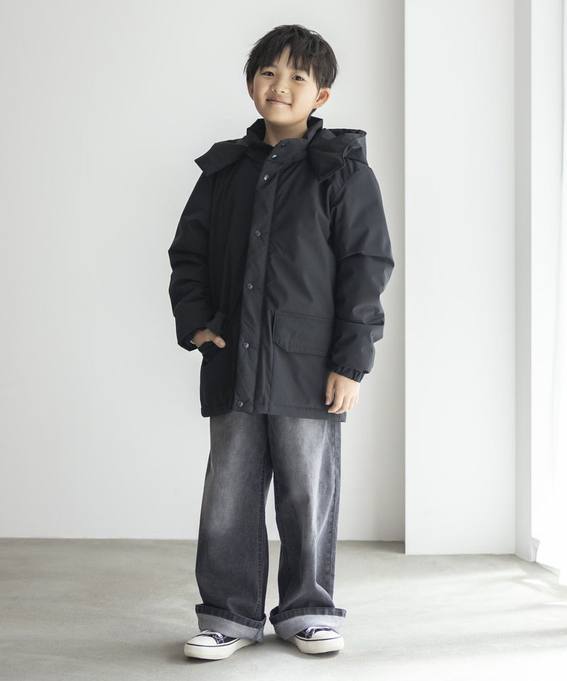 NAVY シャットアウター シームレス中綿フードブルゾン キッズ商品画像-6