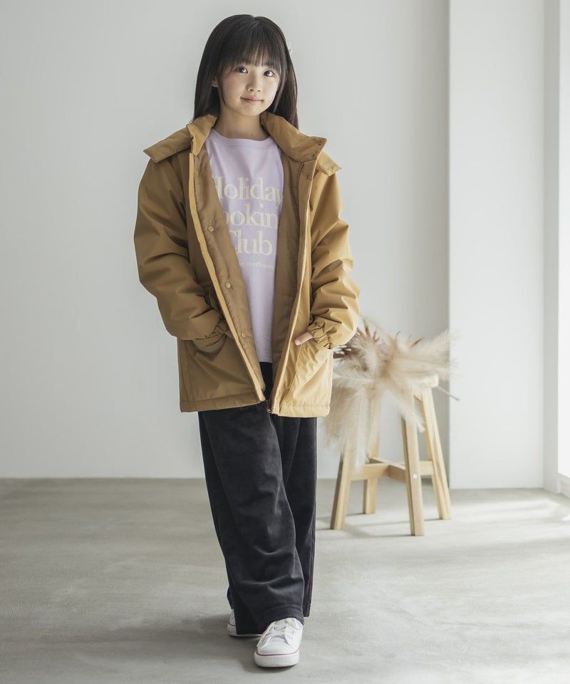 NAVY シャットアウター シームレス中綿フードブルゾン キッズ商品画像-13