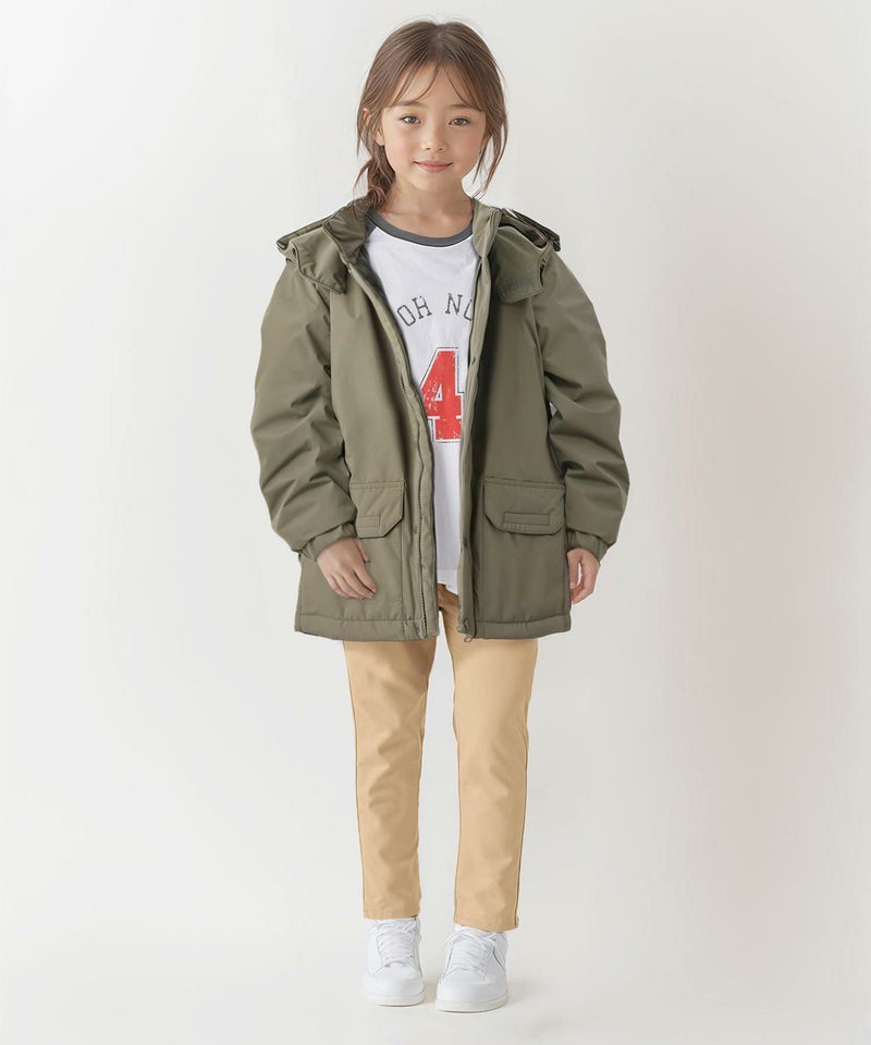 NAVY シャットアウター シームレス中綿フードブルゾン キッズ商品画像-35