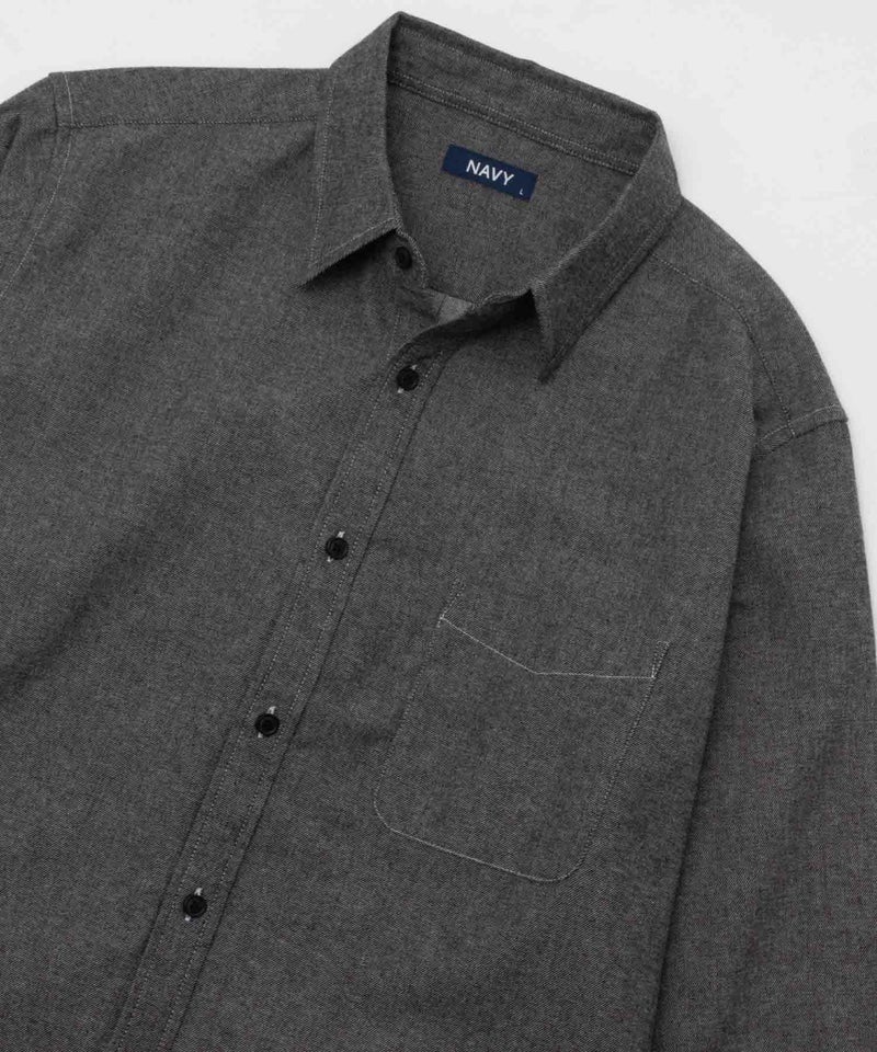 NAVY ネル無地シャツ メンズ商品画像-2