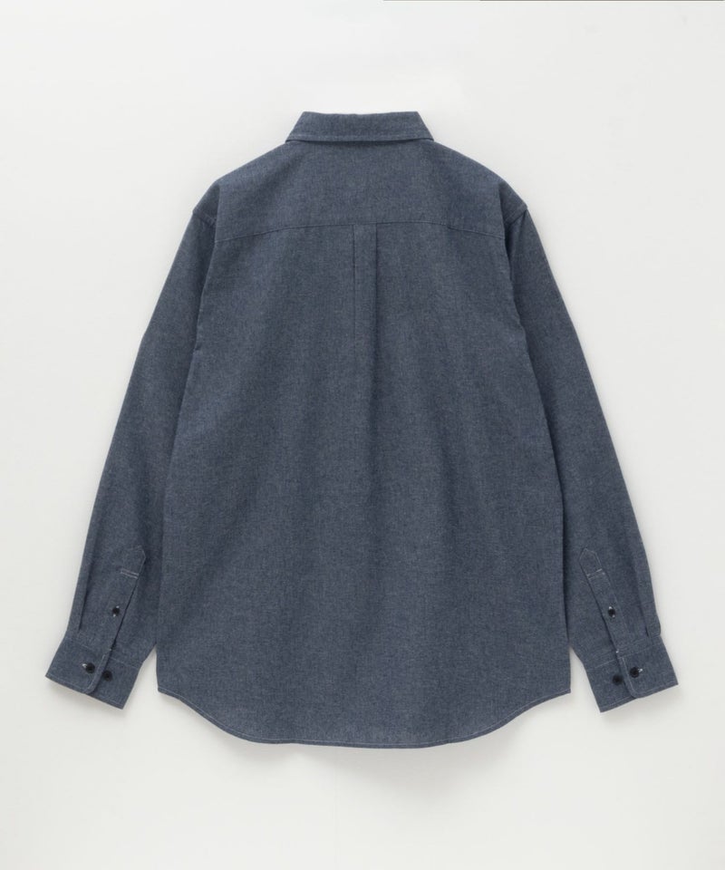 NAVY  ネル無地シャツ メンズ商品画像-4