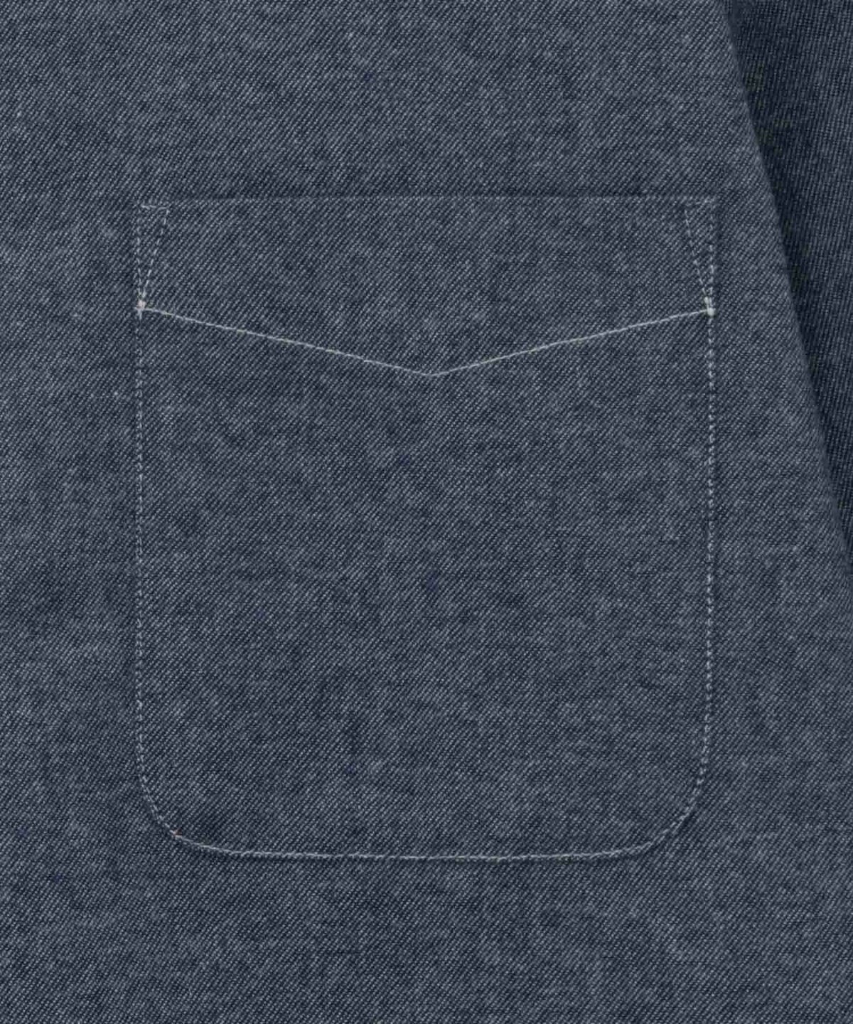 NAVY ネル無地シャツ メンズ