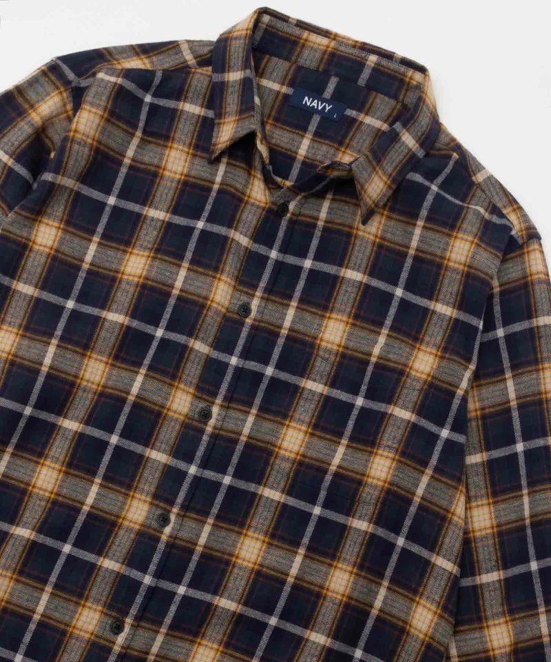 NAVY  ネルチェックシャツ メンズ商品画像-4