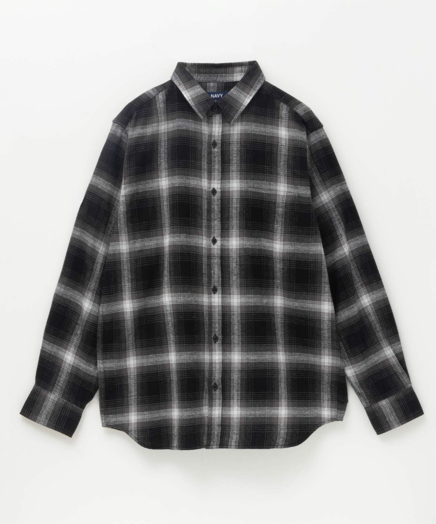 NAVY ネルチェックシャツ メンズ