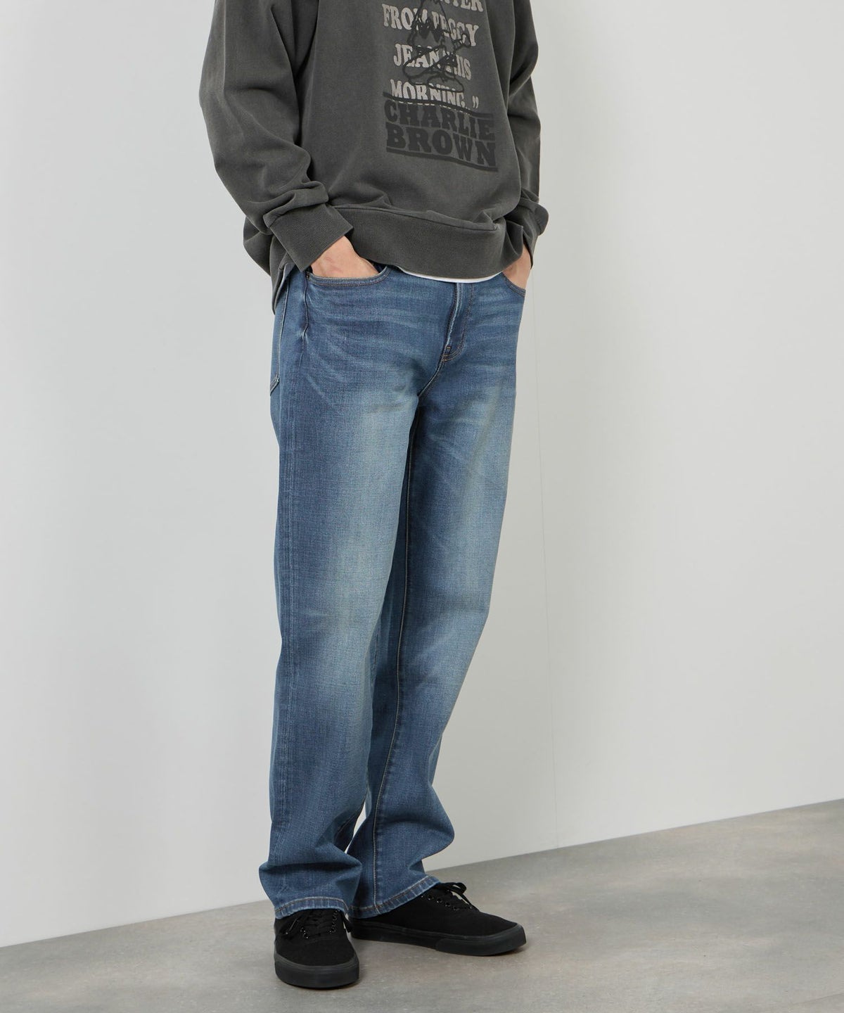 NAVY 毎日はきたくなるデニム「マイデニ」 レギュラーストレート メンズ