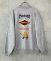 THRASHER 裏起毛バックプリント刺繍クルーネック メンズ商品サムネイル-1